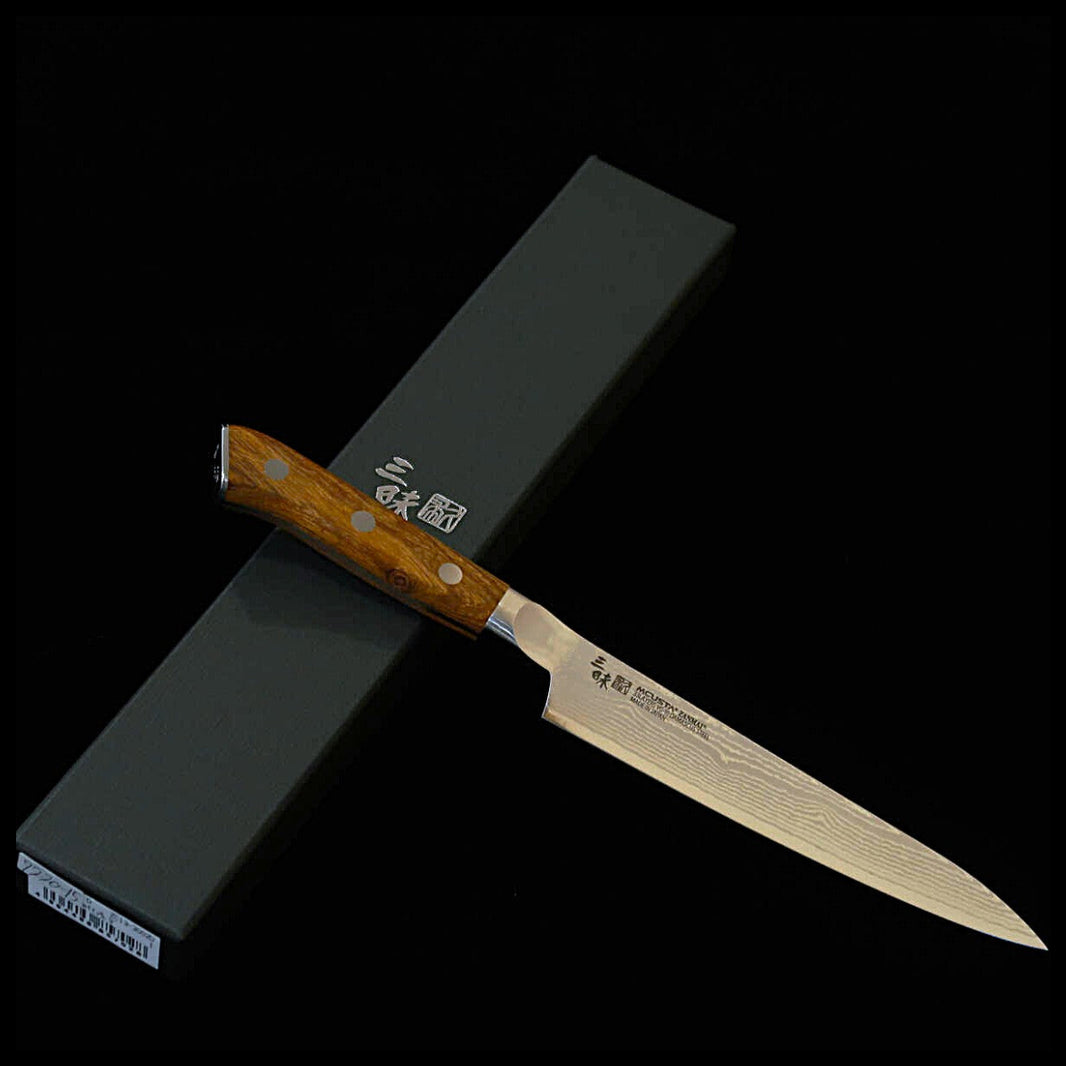 [Nouveau standard] MCUSTA ZANMAI Zanmai Classic 3 Damas, couteau d’office, manche en ironwood (110/150 mm)