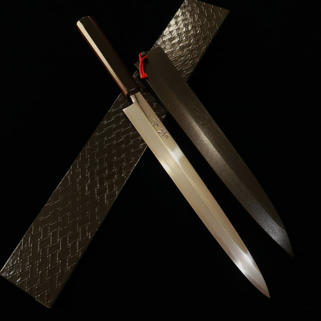 KAGEKIYO, Yanagiba, Acier Bleu No.1, Urushi Noir (300mm)