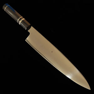 Wagyuto SUISIN Fuji, Ikeda Yoshikazu, Shirogami no.3, mango de ébano con anillo de plata, acabado de espejo (270mm)