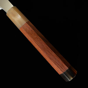 Kiritsuke Yanagiba para zurdos MIURA OBIDAMA Nakagawa Satoshi, ginsan, acabado espejo, mango de palo de Brasil (300 mm)