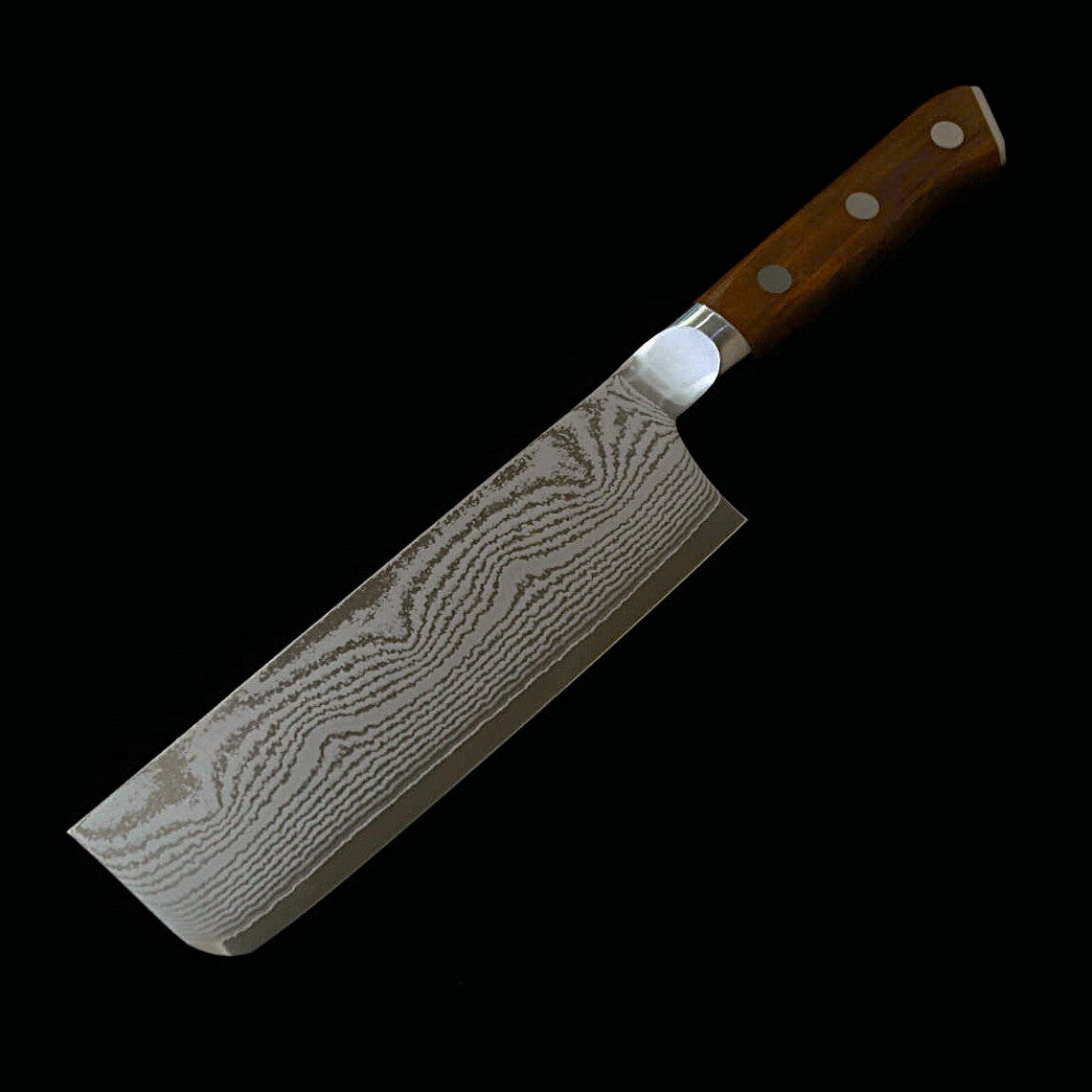 【新定番】三昧MCUSTA ZANMAI クラシック3ダマスカス　菜切 アイアンウッド　(165mm)