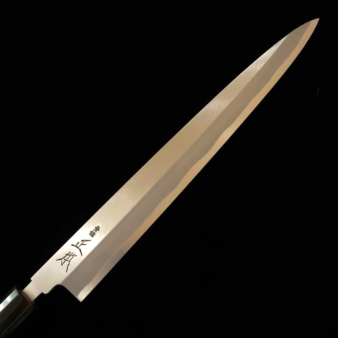 正本総本店 MASAMOTO SOHONTEN 霞 白紙二号 柳刃 水牛栗型柄 (240-300mm)