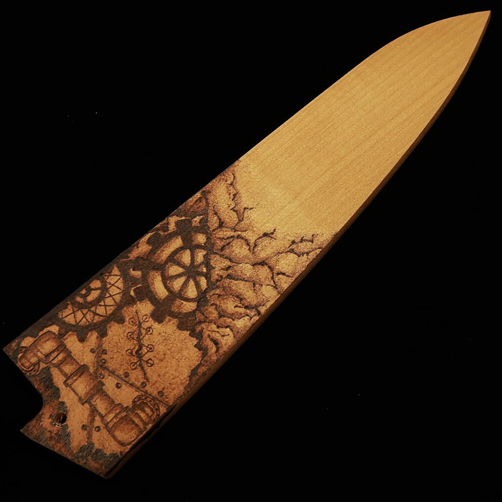 SUISIN cuchillo gyuto INOX con funda de magnolia -Karakuri- (240 mm)