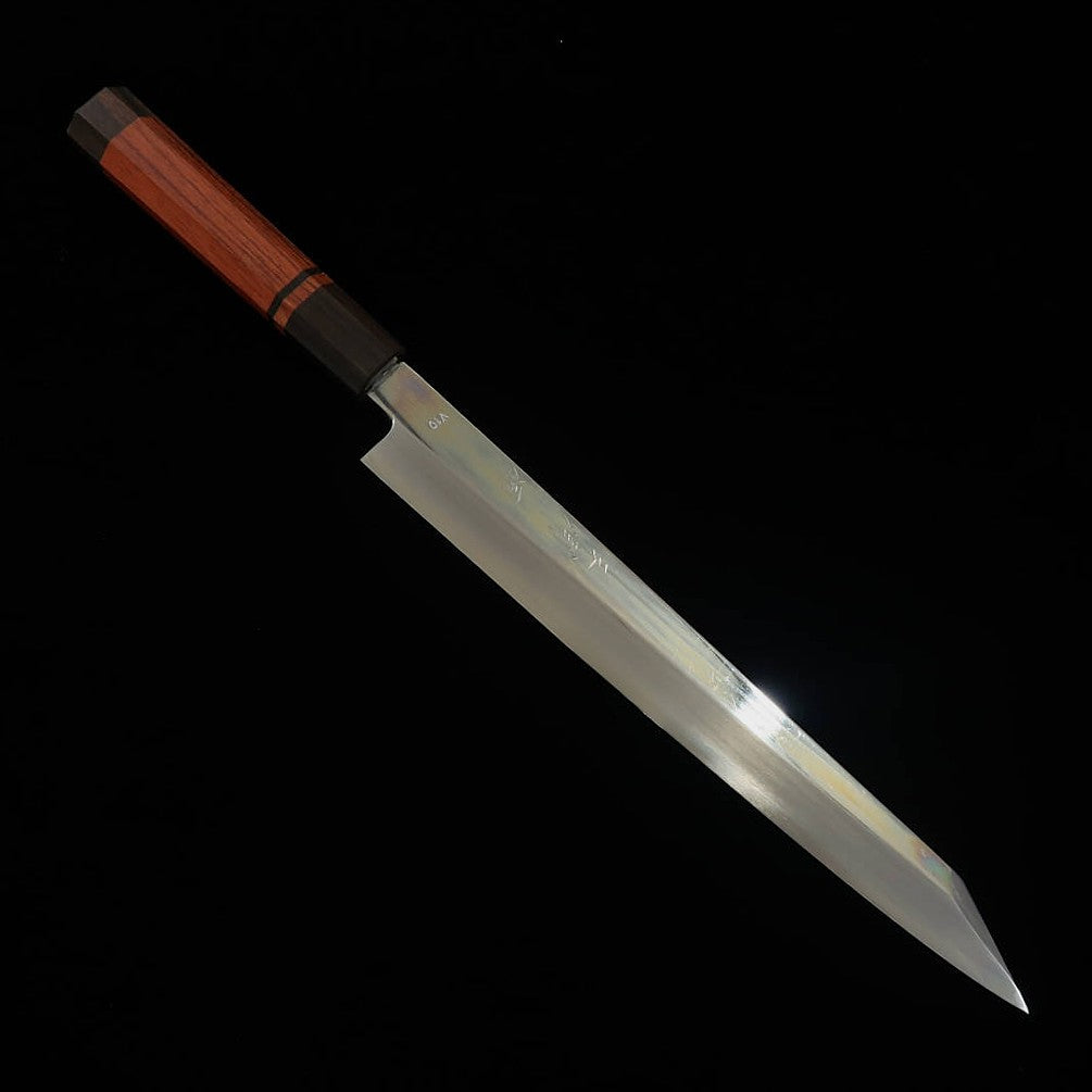 Miura Obidama Kandokoro Kiritsuke Yanagiba Knife, VG10 Mirror Finish, Bubinga Handle (270mm)