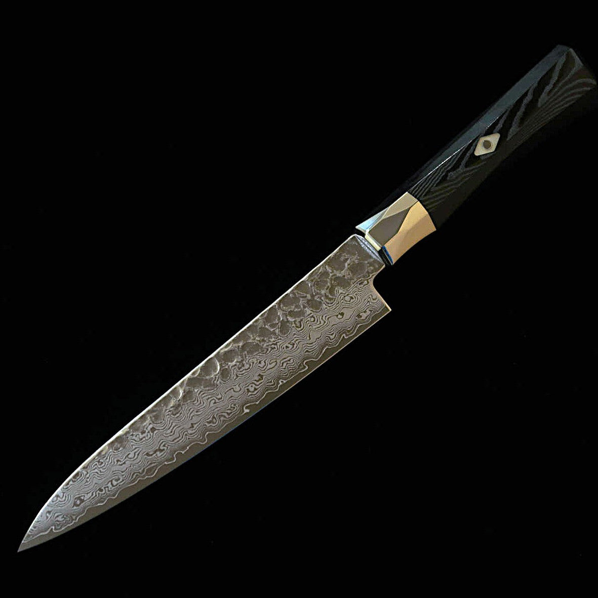 [New Standard] ZANMAI MCUSTA Supreme 3 Hammered Petty Knife, Black (90/110/150mm)