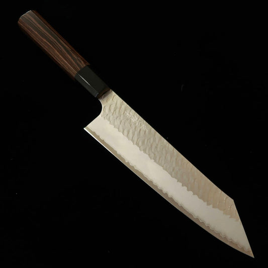 二唐刃物鍛造所 NIGARA SG2 磨き槌目 切付牛刀 ウェンジ八角柄 (210mm)