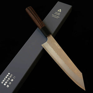 NIGARA Kiritsuke Gyuto, SG2, Polished Tsuchime with Wenge Octagonal Handle (210mm)