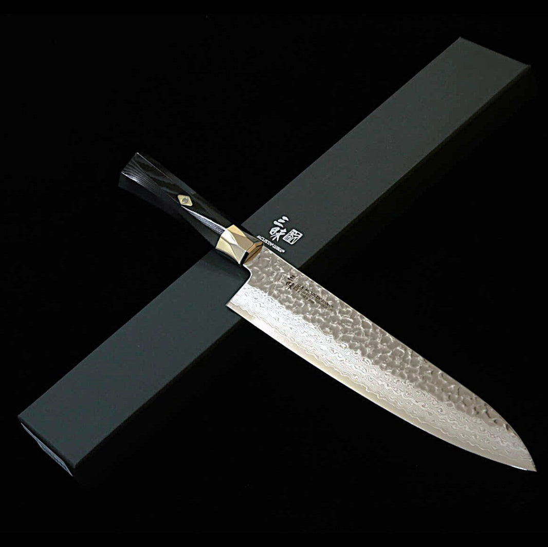 [Nouvelle référence] MCUSTA ZANMAI Supreme III martelé Gyuto noir (180–240 mm)