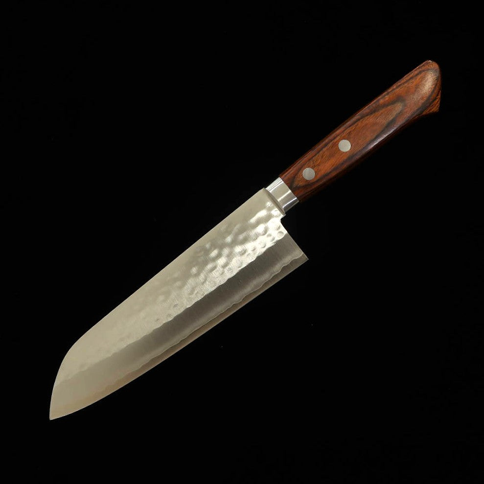MIURA Santoku VG-1 DP Gold Hammered Mahogany Handle (170mm)