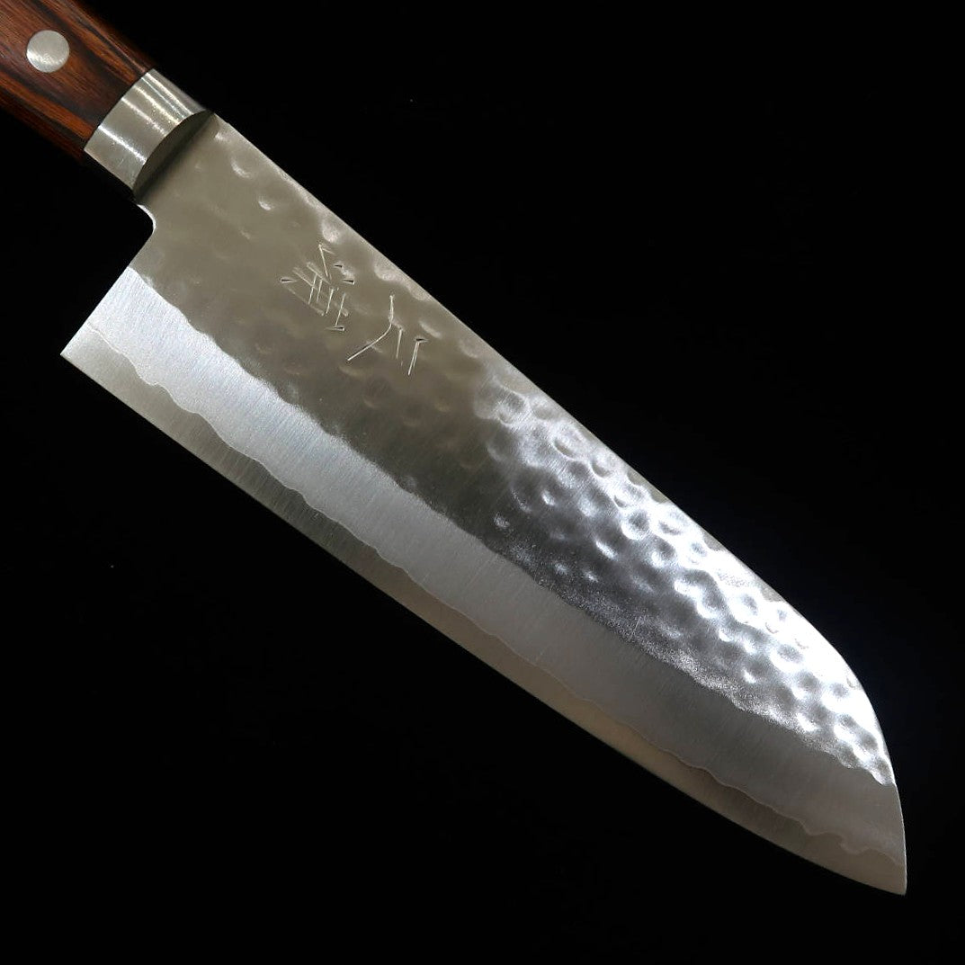 MIURA Santoku VG-1 DP Gold Hammered Mahogany Handle (170mm)
