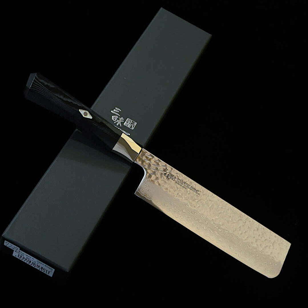 【新定番】三昧MCUSTA ZANMAI シュプリーム3 鎚目 菜切  黒（165mm）