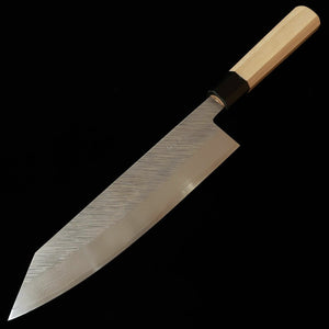 MIYAZAKI KAJIYA gyuto kiritsuke ZA18 damasco martelado sub-zero cabo octogonal de pau (250 mm)