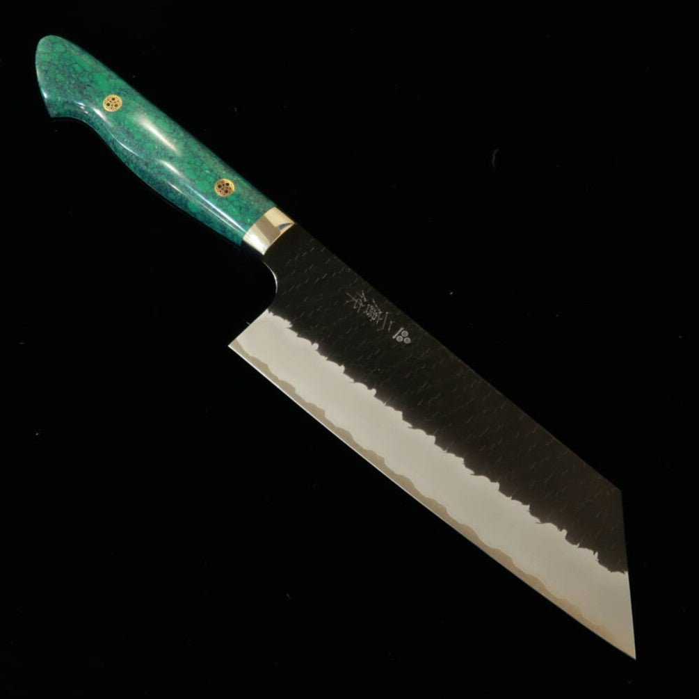 NIGARA Hamono NIGARA Kiritsuke Nakiri SG2 Kurouchi Martillado, mango de turquesa (180 mm)
