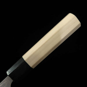 MASAKAGE Shimô Couteau d’office Acier blanc n°2 Damas, manche octogonal en magnolia (150 mm)