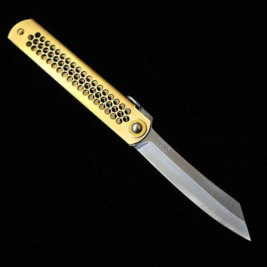 Higonokami (HIGONOKAMI) [HALL HAUS Collaboration] VG10 Brass Handle (70mm)