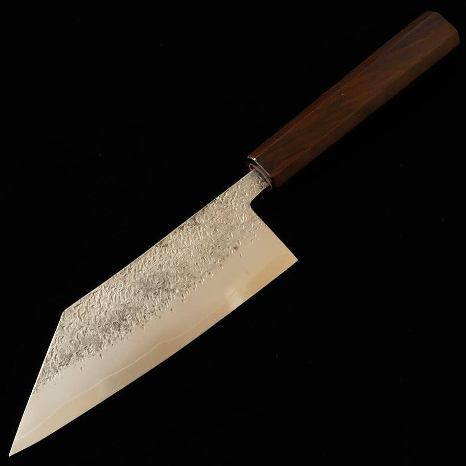 MIYAZAKI KAJIYA Tsubaki Bunka Ginsan Tsuchime Integrated Ebony Handle 150mm