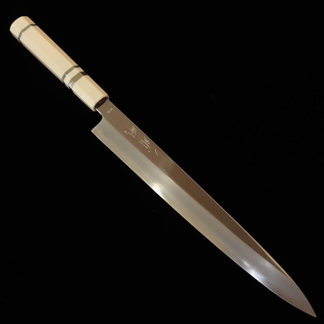 三浦佩MIURAObidama 柳刃 VG10 鏡面 イミテーションアイボリーハンドル（270/300mm）