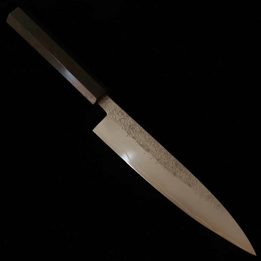 宮崎鍛冶屋 MIYAZAKI KAJIYA ペティ 銀紙三号 鎚目 黒檀一体柄（160mm）