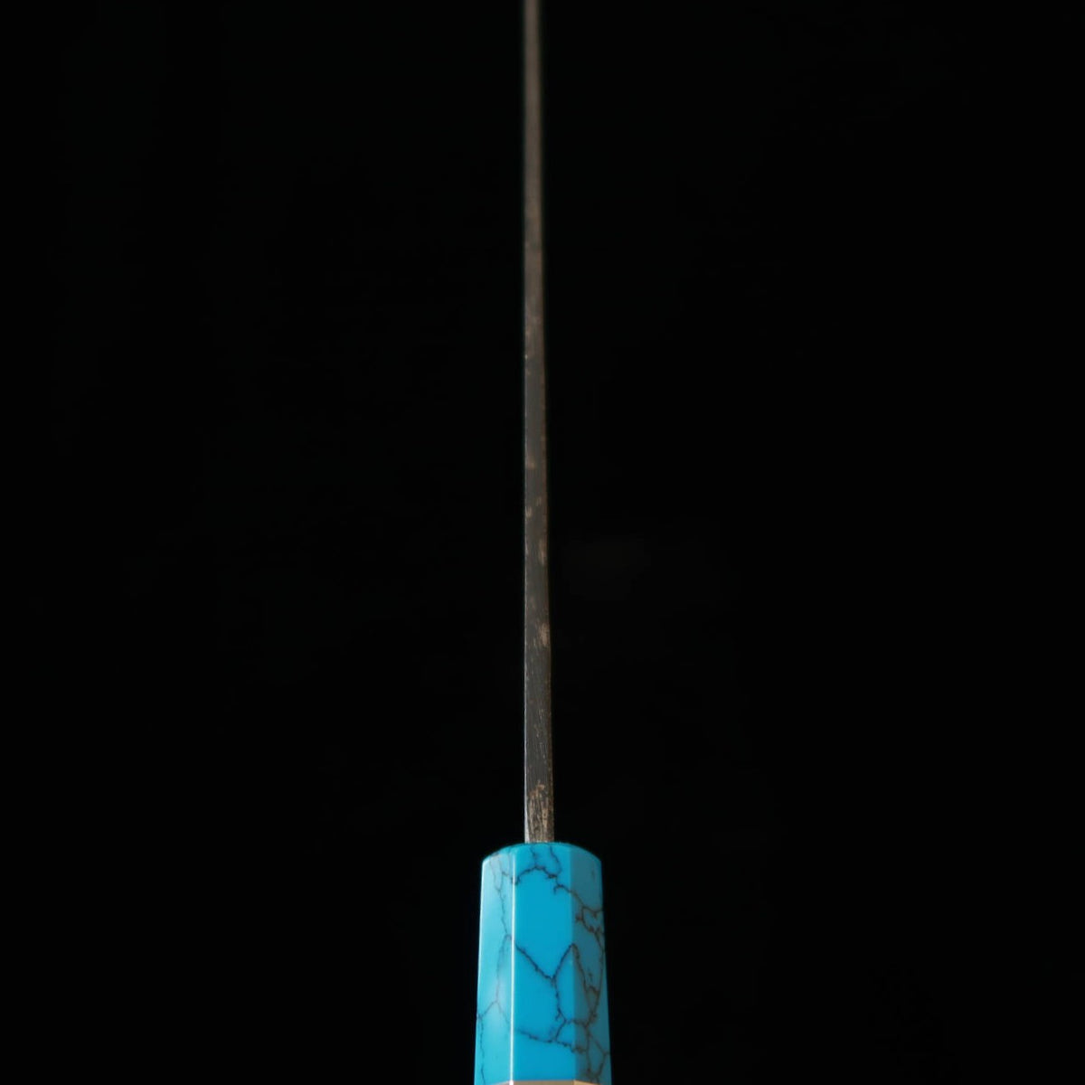 Miura Itadaki MIURA Itadaki por Yoshikazu Tanaka, yanagiba kiritsuke, aço branco #2, kuro-uchi, cabo em turquesa preta (300 mm)