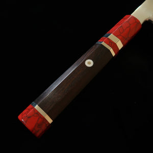 MIURA Obidama yanagiba kiritsuke KANDOKORO VG10 espelhado cabo custom vermelho (300 mm)
