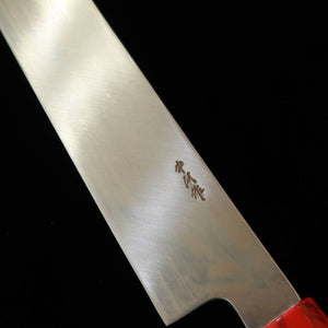 MIURA Obidama yanagiba kiritsuke KANDOKORO VG10 espelhado cabo custom vermelho (300 mm)