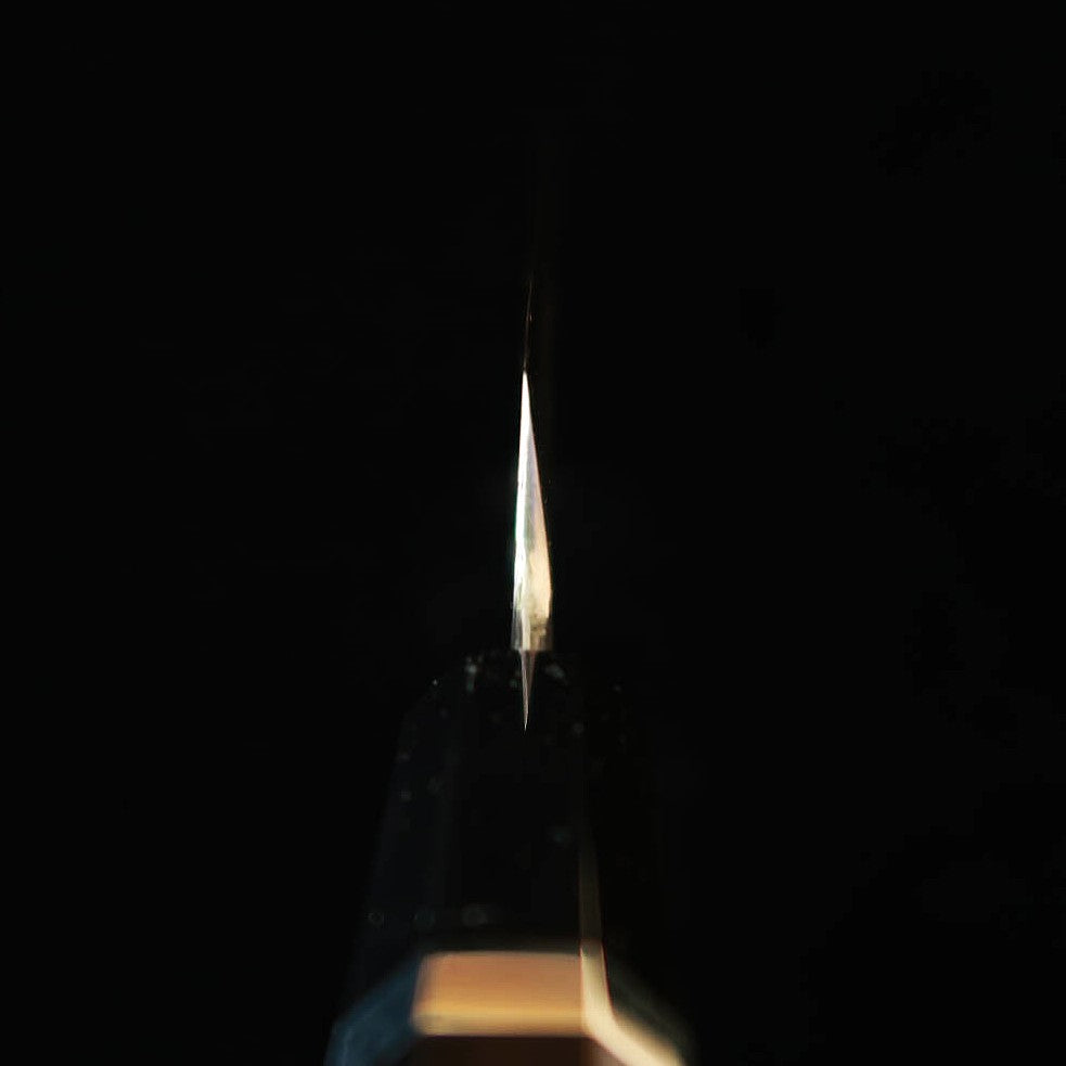 Miura-Hai MIURA Obidama Kiritsuke Yanagiba para Canhotos Gin-3 Acabamento em Madeira de Afiação Cabo Custom – Roxo (300 mm)