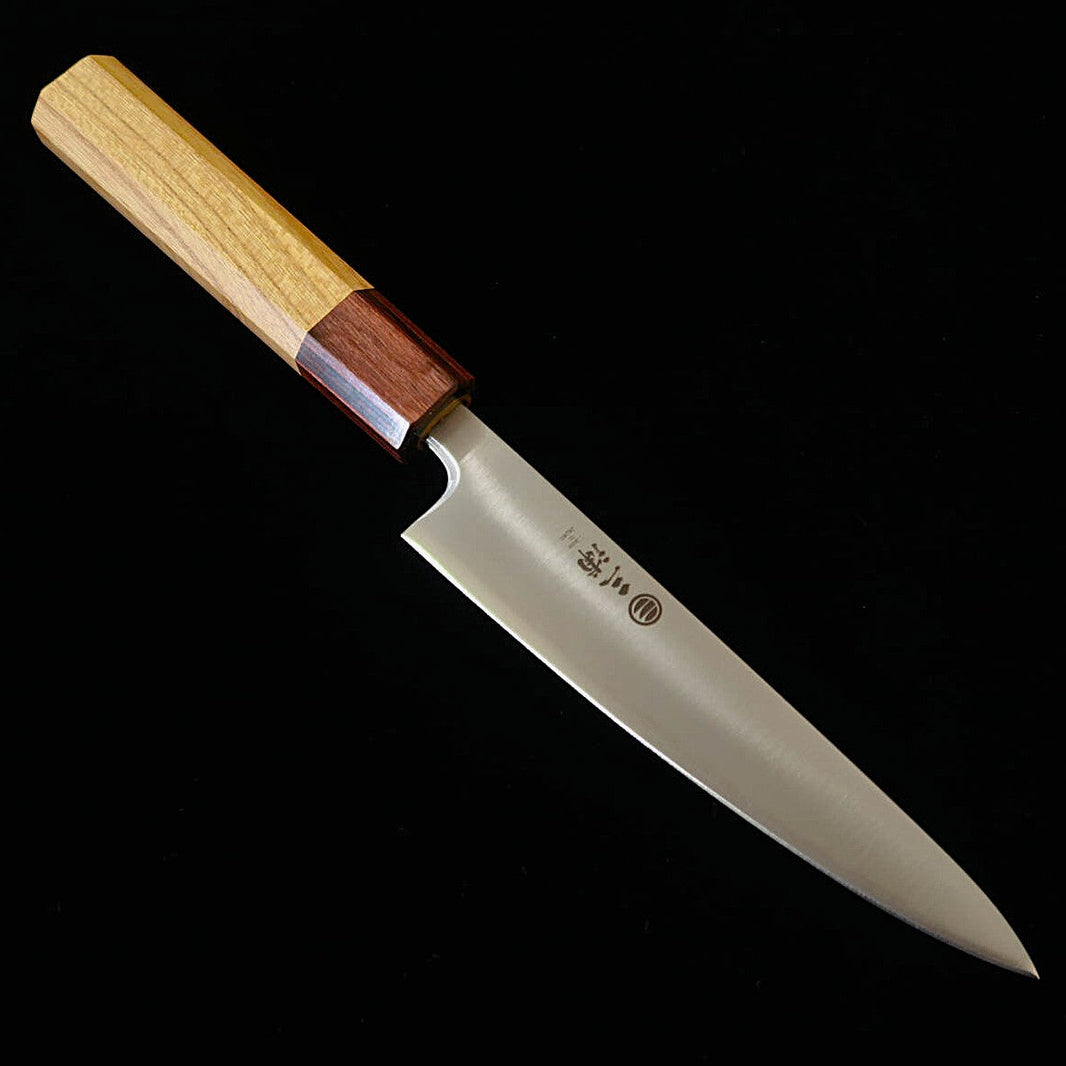 MIURA petit couteau, Aogami Super, poli, manche octogonal en orme du Japon (80/135 mm)