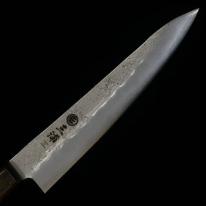 Petty MIURA Ginsan acabado Nashiji, mango laminado marrón oscuro (135mm) 