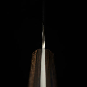 Petty MIURA Ginsan acabado Nashiji, mango laminado marrón oscuro (135mm) 