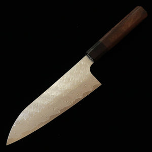 NIGARA 二唐刃物鍛造所 Santoku SG STRIX martilleado, Damasco, mango de palisandro (165 mm)