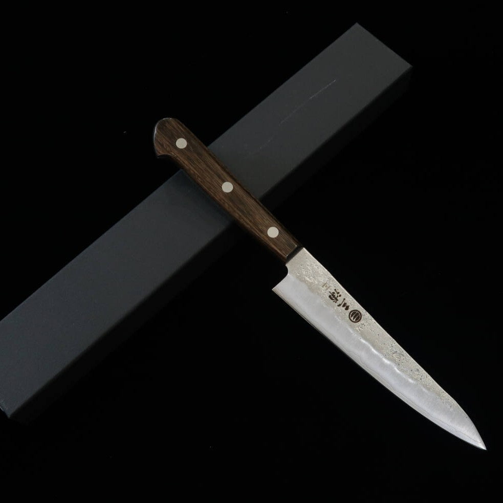 MIURA Petty Gin San n°3 finition Nashiji manche en contreplaqué brun foncé (135 mm)