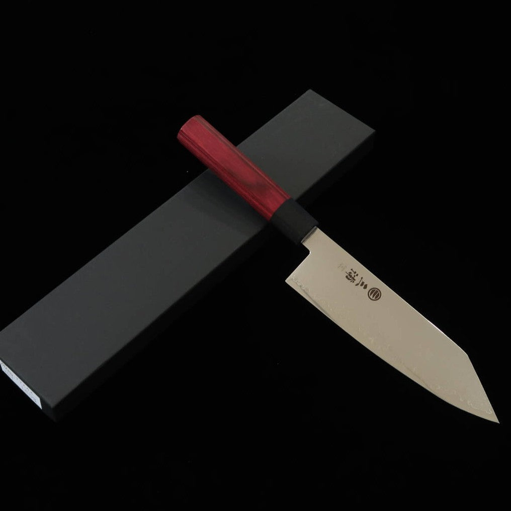Miura MIURA Kiritsuke 33 couches Damas Manche octogonal en stratifié rouge (180 mm)