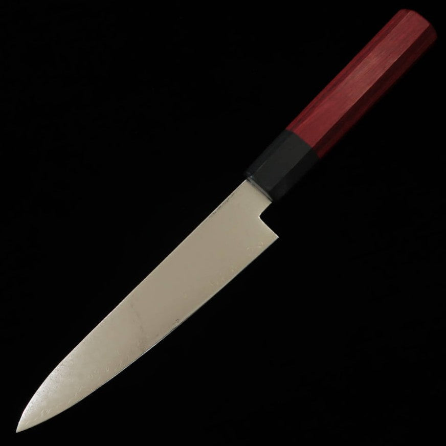 Petty MIURA Damasco de 33 capas mango octogonal de madera laminada roja (150mm)