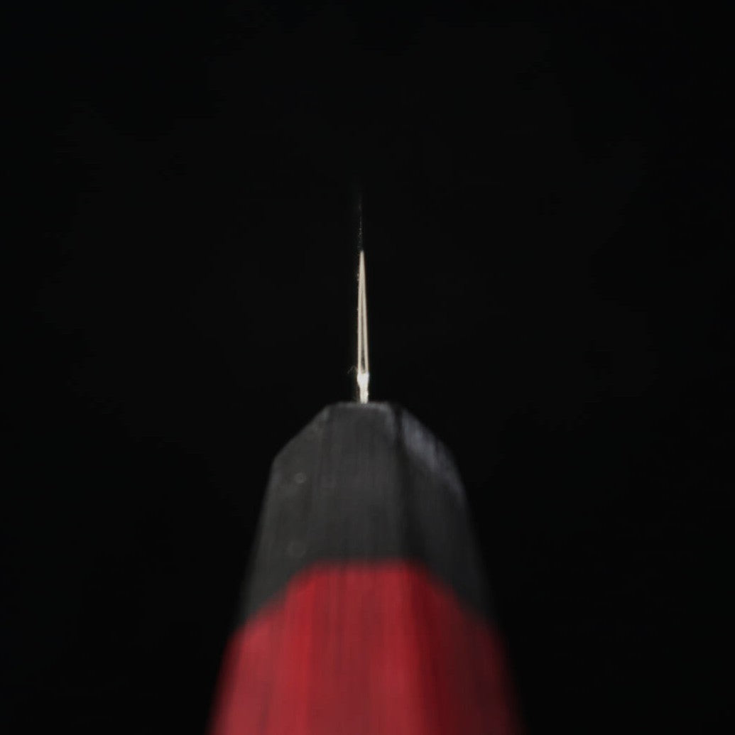 MIURA petty Damasco 33 capas mango octogonal laminado rojo (150 mm)