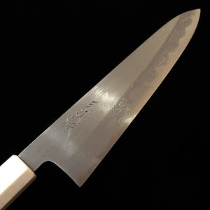 MIURA Obidama, Gyuto, Aogami no. 1, Damascus with white turquoise handle (210/240mm)