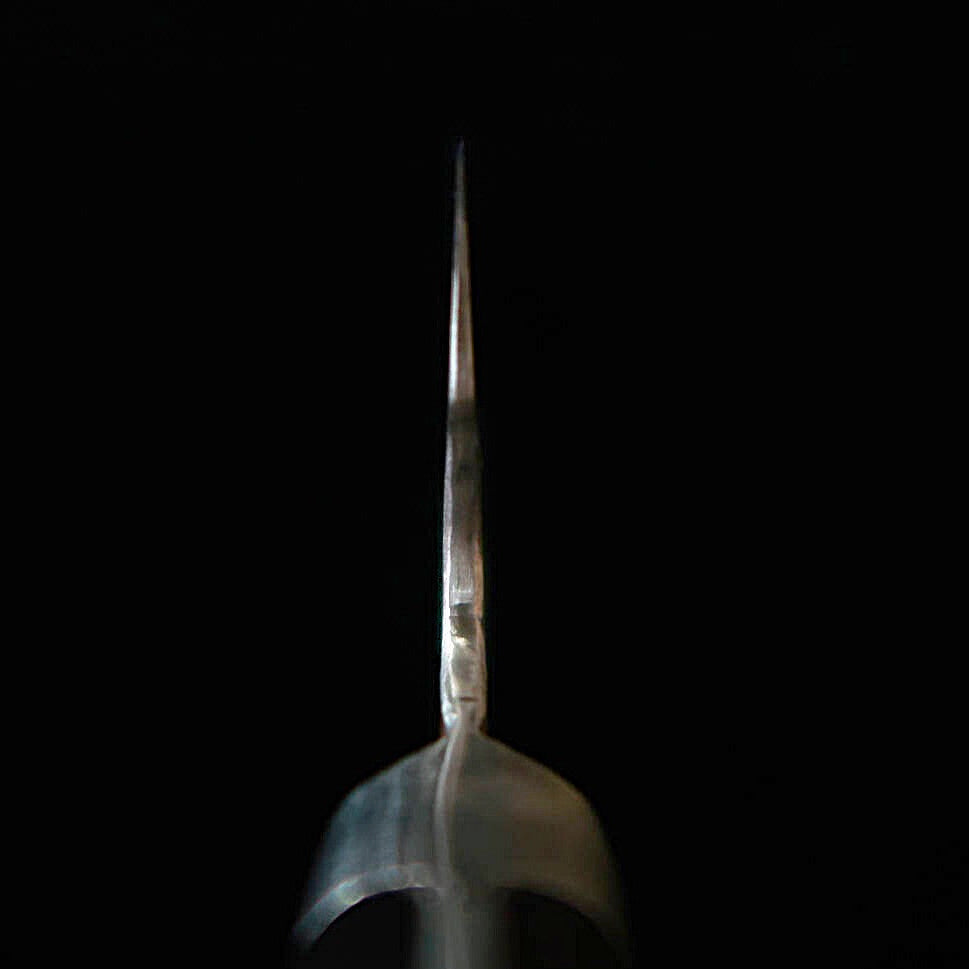 Teruyasu Fujiwara's Denka no Hoto, Super Blue Steel, Gyuto with finger rest (180mm)