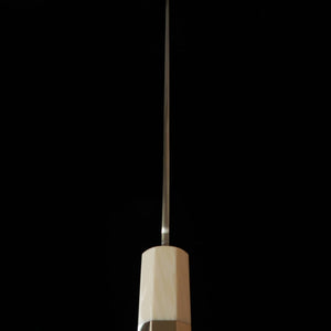 MIURA Obidama, Gyuto, Aogami no. 1, Damascus with white turquoise handle (210/240mm)