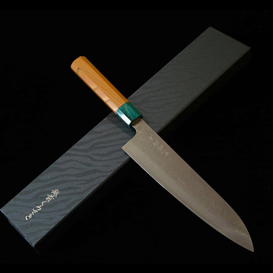 STYLE-K Kurosaki Makoto - Kodama - Gyuto VG10W Damasco cabo de olmo japonês (210 mm)