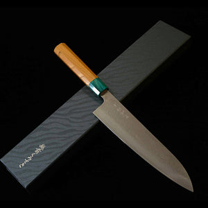 STYLE-K Kurosaki Makoto - Kodama - Gyuto VG10W Damasco cabo de olmo japonês (210 mm)