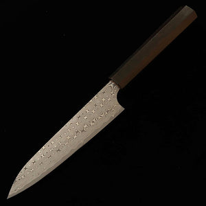 二唐刃物鍛造所 NIGARA 暗紋 ペティ SG2 黒檀一体型八角柄（120/150mm）