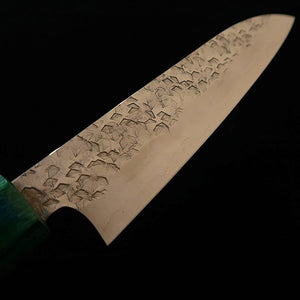 STYLE-K Kurosaki Makoto Petty Midorizuki SGSTRIX Hammered Octagonal Ebony Handle (135mm)