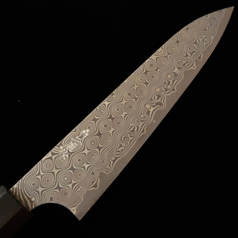 二唐刃物鍛造所 NIGARA 暗紋 ペティ SG2 黒檀一体型八角柄（120/150mm）