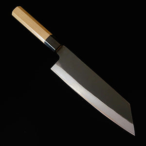 MIURA Bunka (Santoku) White Steel No.2, Kurouchi finish with Octagonal Walnut Handle  (165mm)