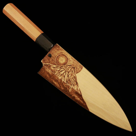 Deba SUISIN Ginsan No. 3, Magnolia Handle - Mount Fuji - (165mm)