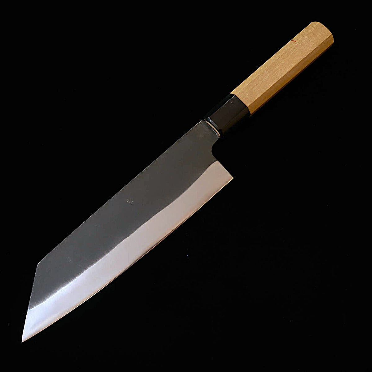 MIURA Bunka (Santoku) White Steel No.2, Kurouchi finish with Octagonal Walnut Handle  (165mm)
