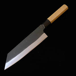 MIURA Bunka (Santoku) White Steel No.2, Kurouchi finish with Octagonal Walnut Handle  (165mm)
