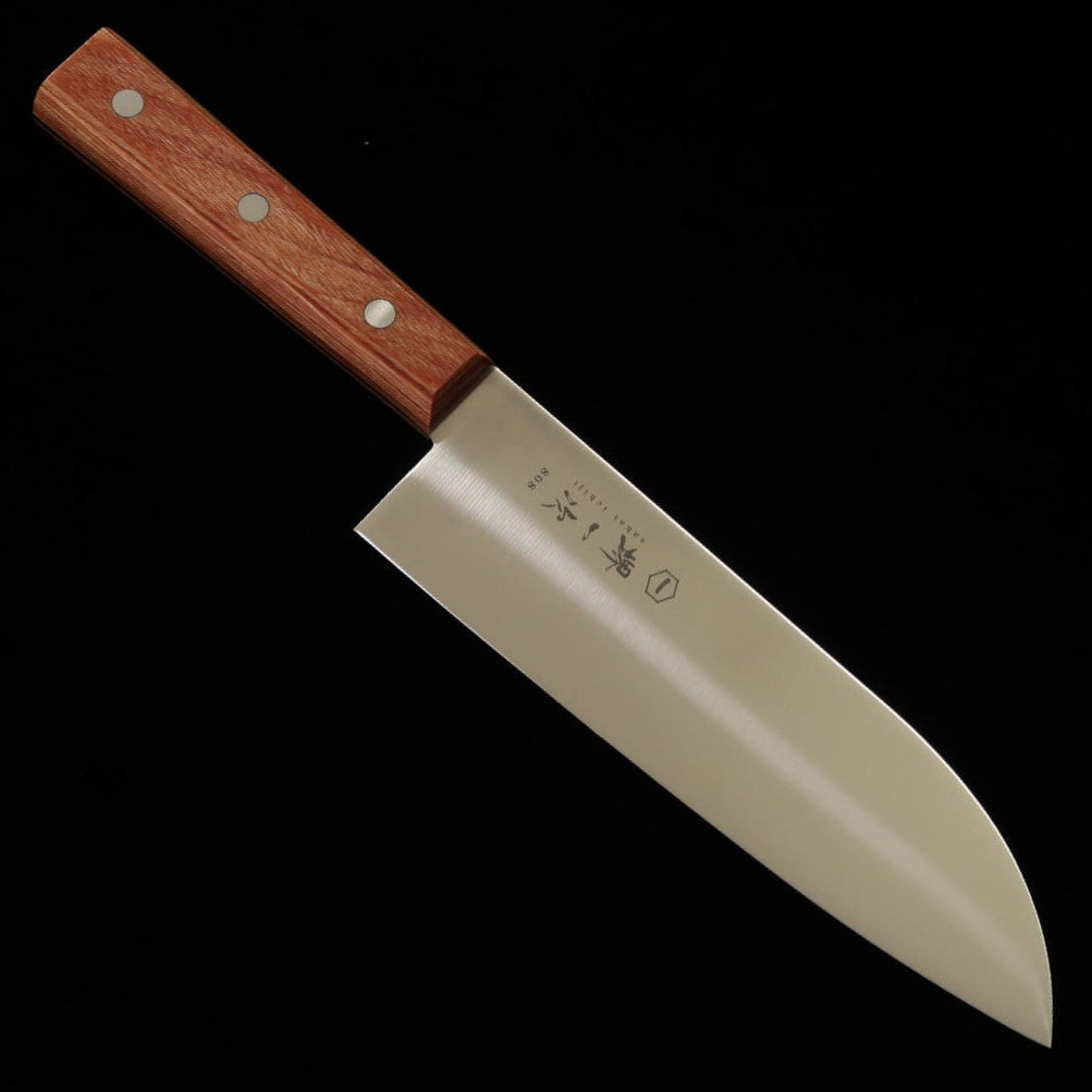 SAKAIICHIJI, Santoku, acier inox, manche en contreplaqué marron #14100 (180 mm)