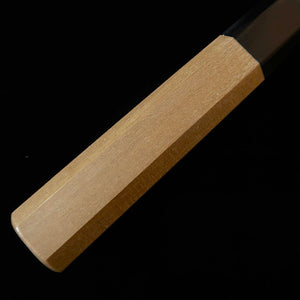 MIURA Bunka (Santoku) White Steel No.2, Kurouchi finish with Octagonal Walnut Handle  (165mm)