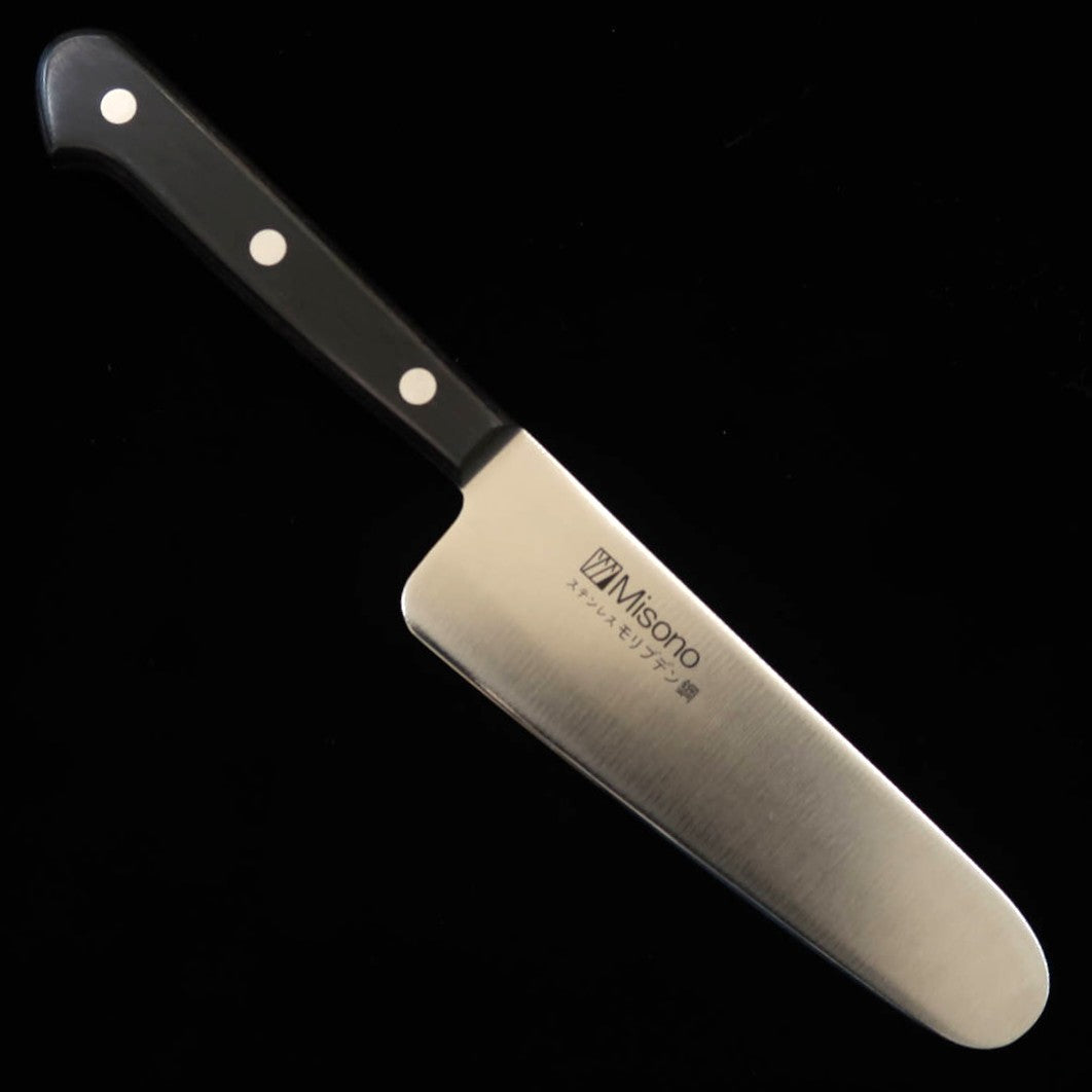 Misono MISONO Couteau pour enfants, acier au molybdène, manche en composite noir (120 mm)