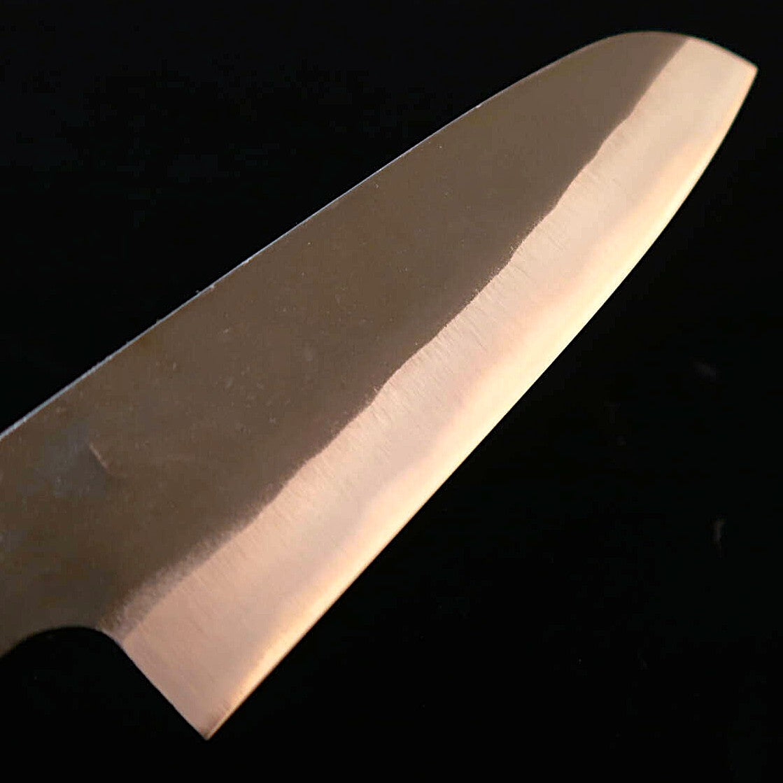 MIURA Santoku Blue steel No.1 Kurouchi Finish with Walnut Octagonal Handle (165mm)